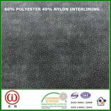 45 gsm 90 cm ancho de interconexión 60% poliéster 40% nylon interlining para bolsas